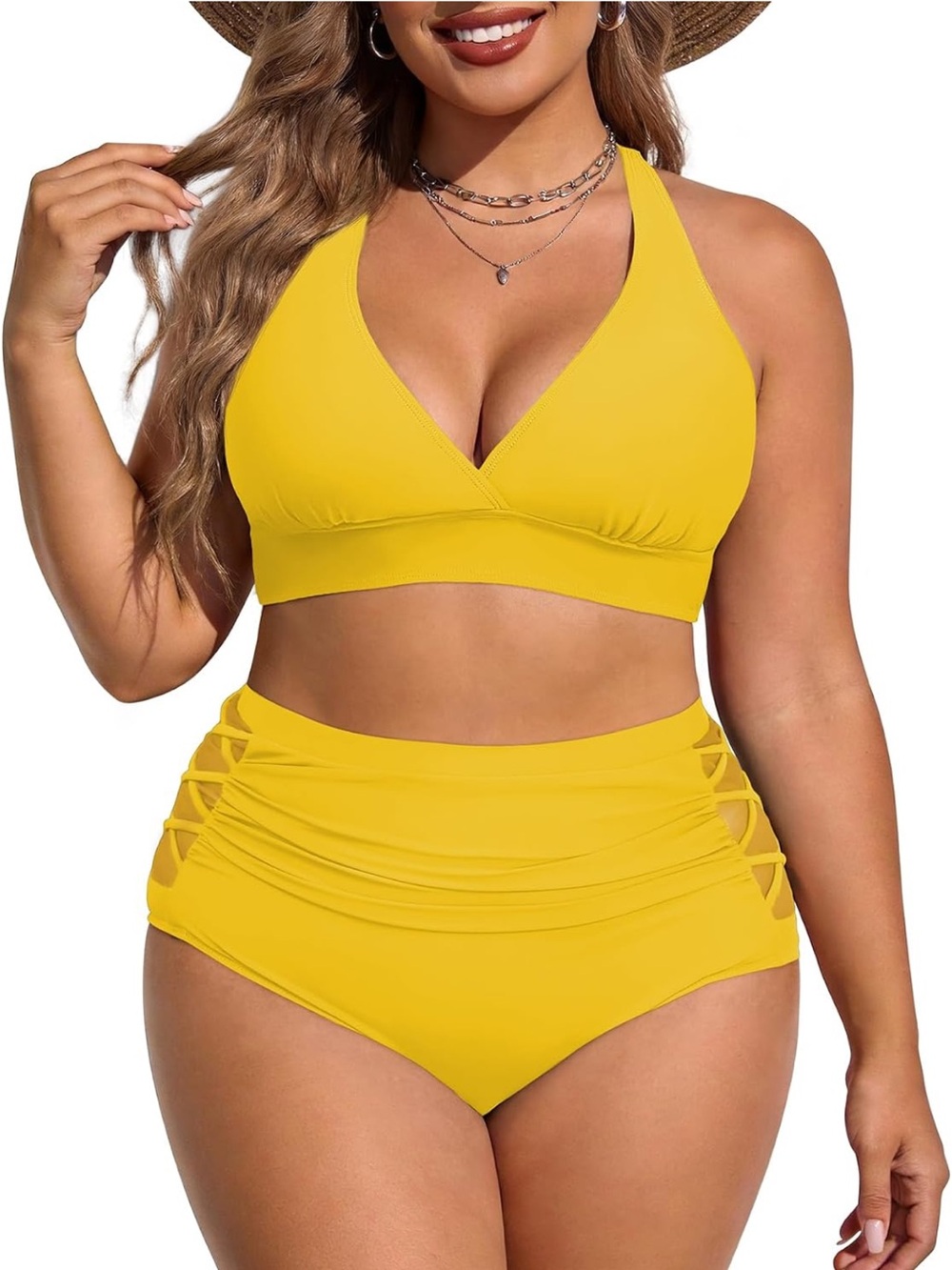 yellow two piece